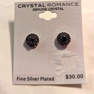 🟡 2/$20 Genuine Crystal Earrings Fine Silver Plated Brand New With Tags